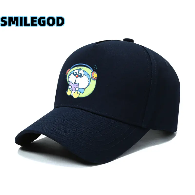 Doraemon Cartoon Cap Black Unisex - Image 13