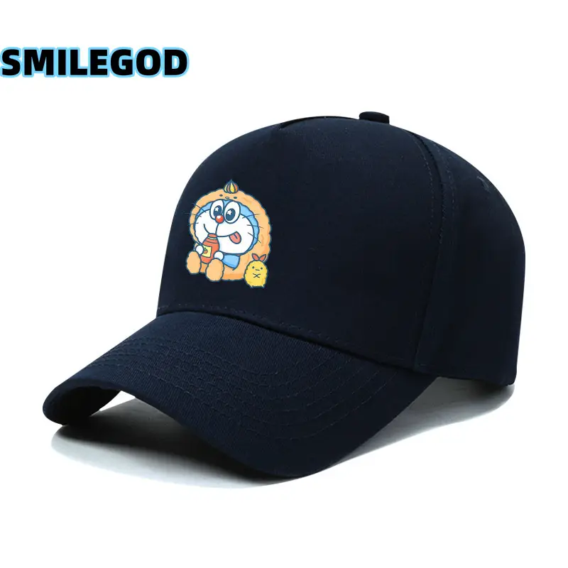Doraemon Cartoon Cap Black Unisex - Image 14
