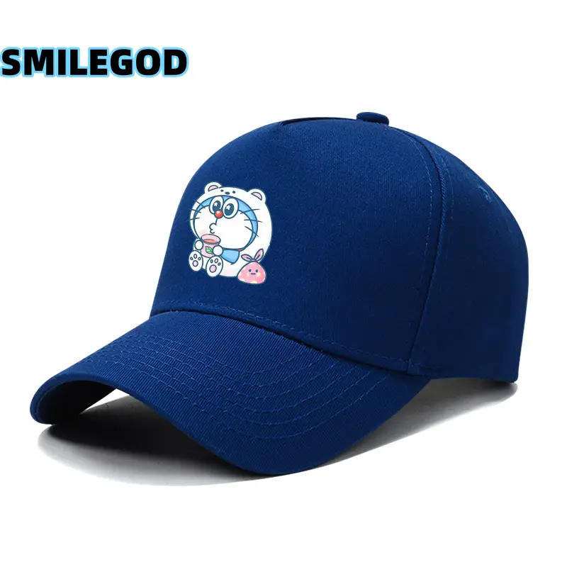 Doraemon Cartoon Cap Black Unisex - Image 15