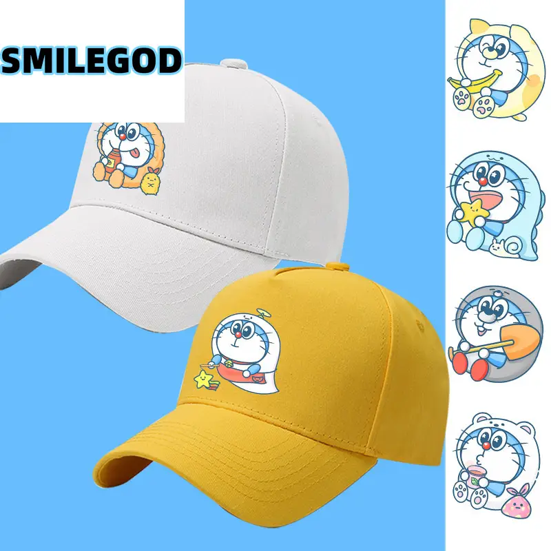 Doraemon Cartoon Cap Black Unisex - Image 18