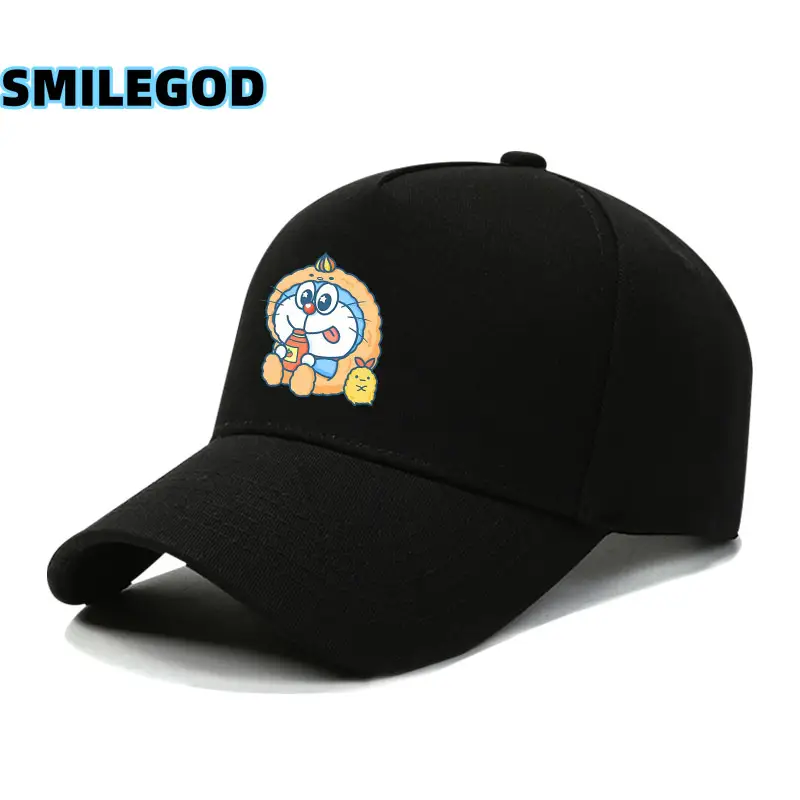 Doraemon Cartoon Cap Black Unisex - Image 7