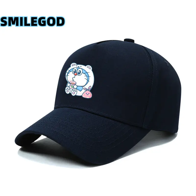 Doraemon Cartoon Cap Black Unisex - Image 8