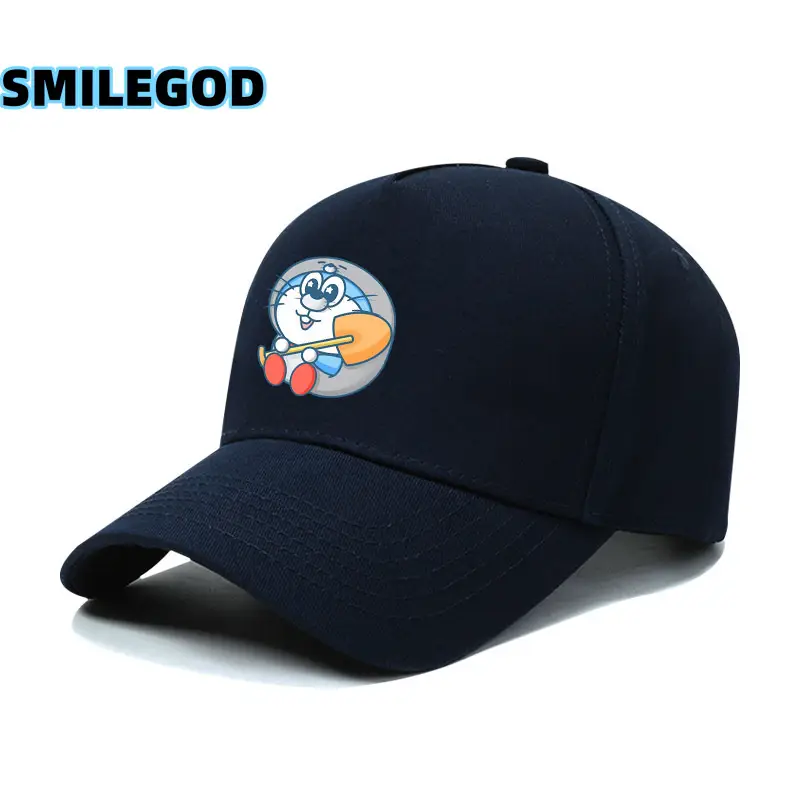 Doraemon Cartoon Cap Black Unisex - Image 9