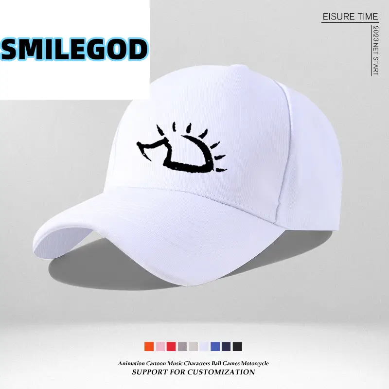 White Sun Hat with Eye Design for Fans - Image 26