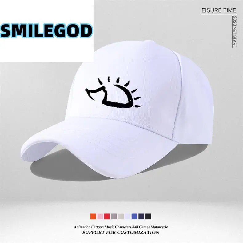 White Sun Hat with Eye Design for Fans — feature 3