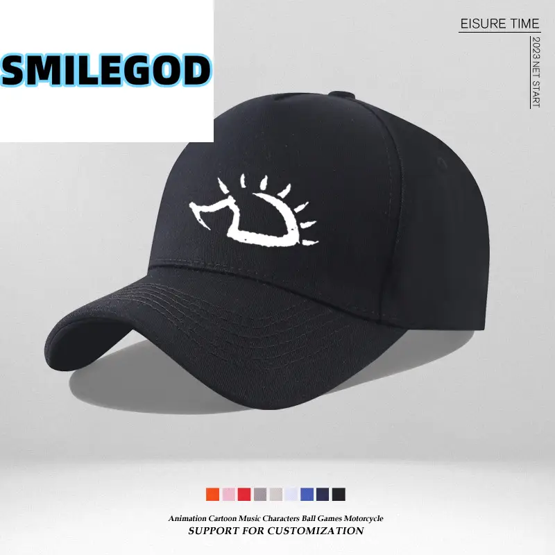 White Sun Hat with Eye Design for Fans - Image 11