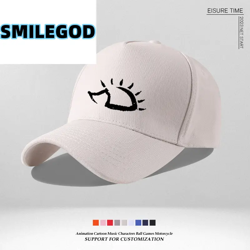 White Sun Hat with Eye Design for Fans - Image 21