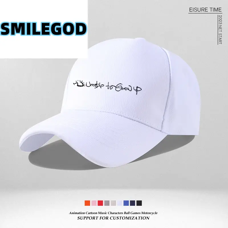 White Sun Hat with Eye Design for Fans - Image 3