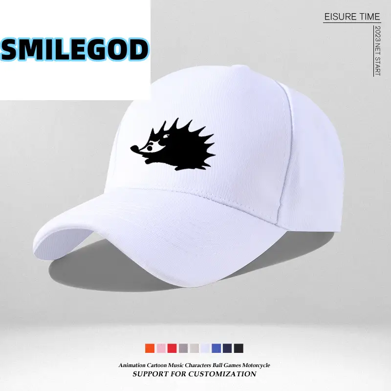 White Sun Hat with Eye Design for Fans - Image 4