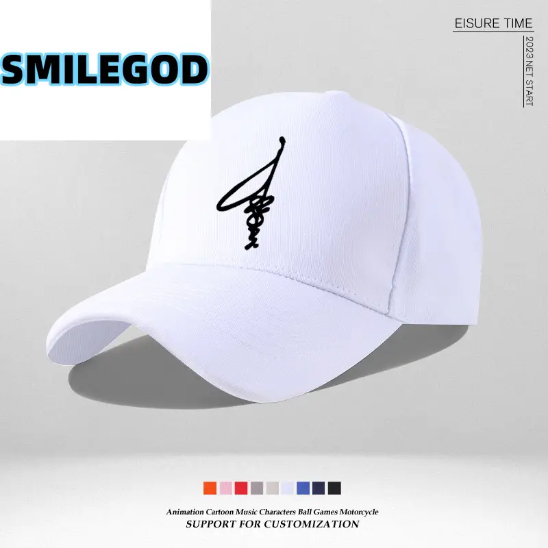 White Sun Hat with Eye Design for Fans - Image 5