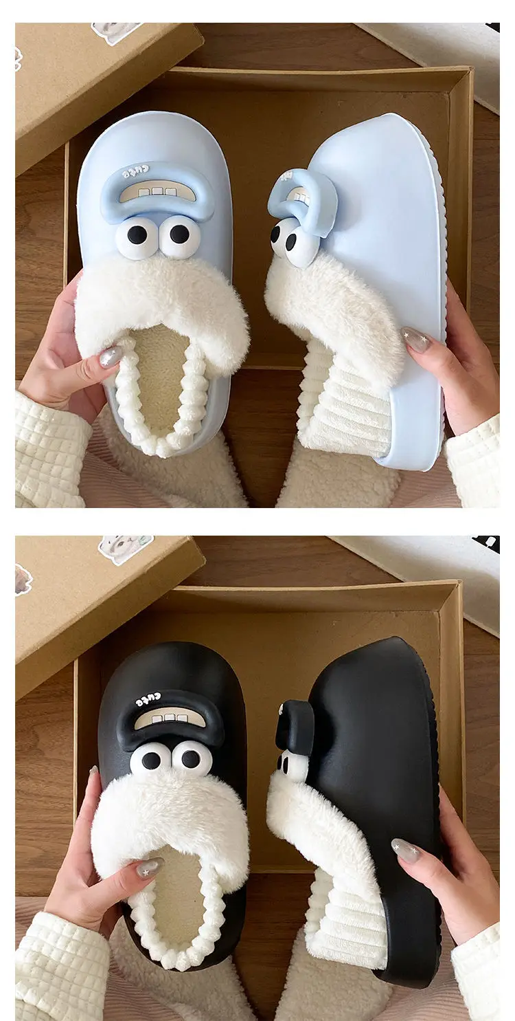 Cute Pink Furry Cotton Slippers for Women — feature 22