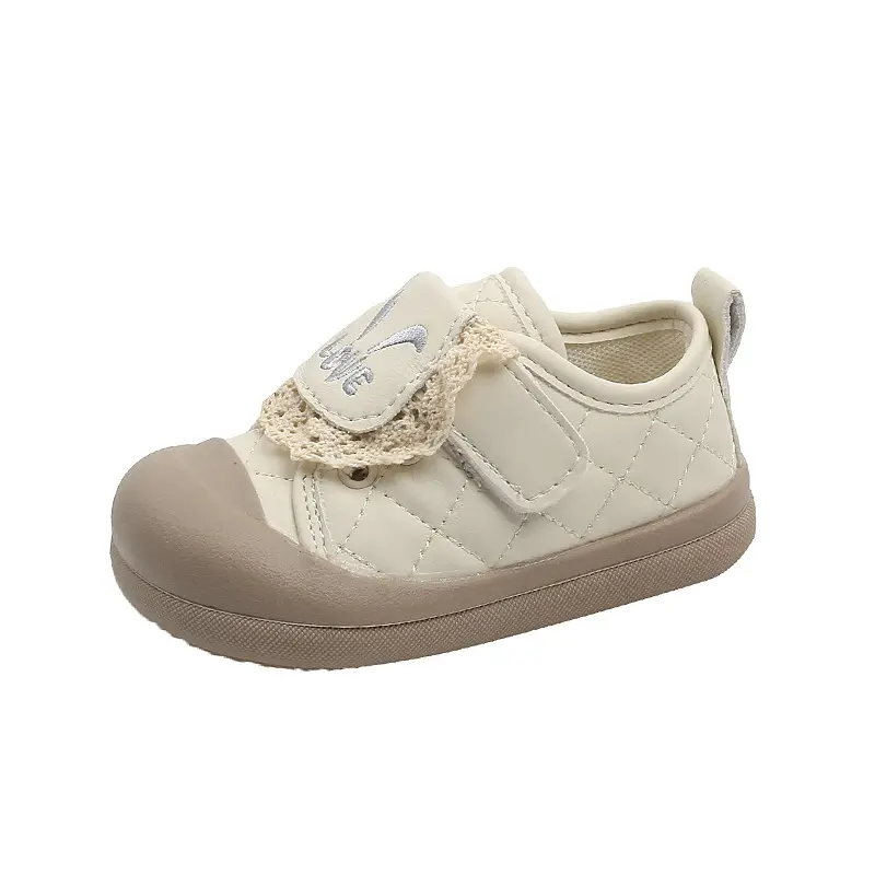 Children's Casual Sports Shoes 2025 New Breathable White Shoes Female Baby Toddler Shoes Versatile Soft Sole Baby Shoes - Image 5