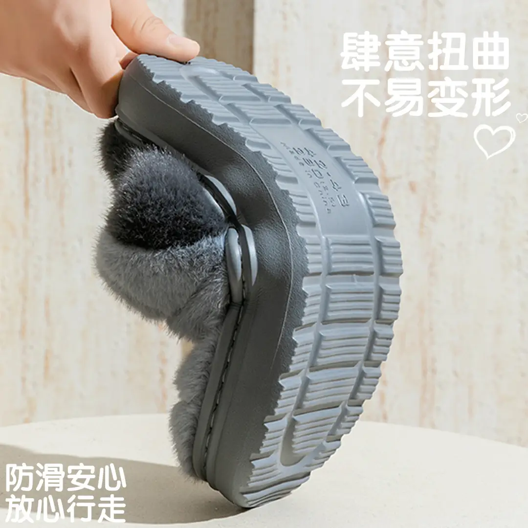 Plus Size Cotton Slippers for Men's Winter Home 2025 New Baotou Cotton Shoes Warm Slippers Autumn and Winter Men's Outer Wear - Image 12