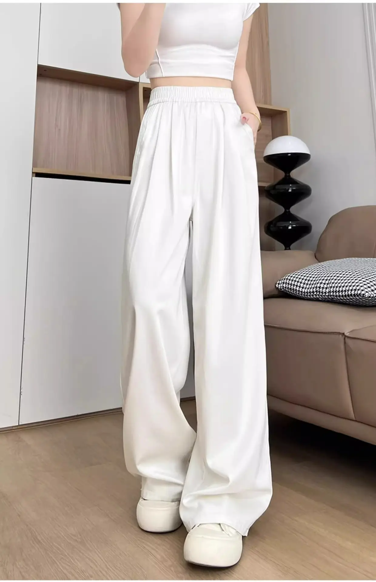 White High Waist Loose Fit Jeans for Women — feature 21