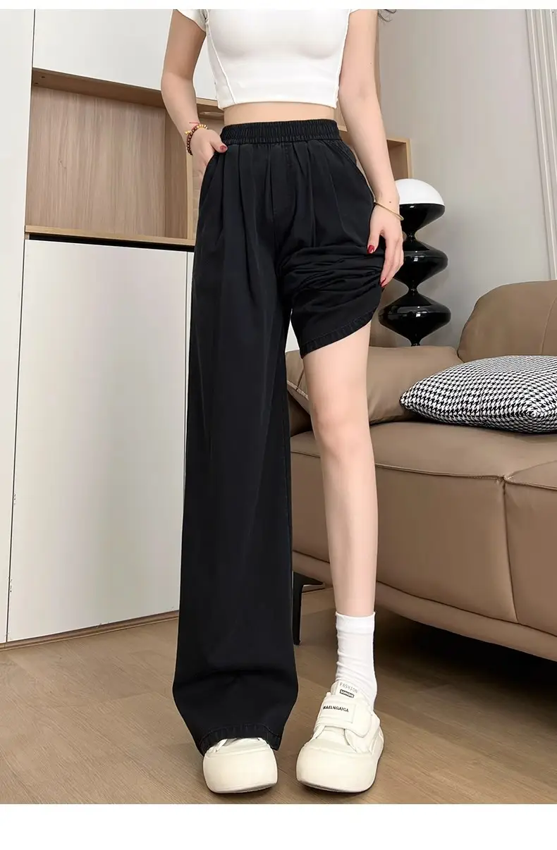 White High Waist Loose Fit Jeans for Women — feature 25