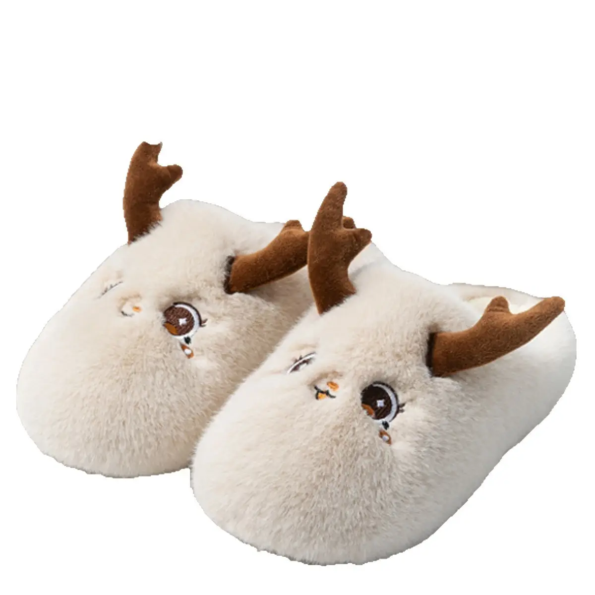 Cute Christmas Elk Cotton Slippers Women Winter 2025 - Image 8
