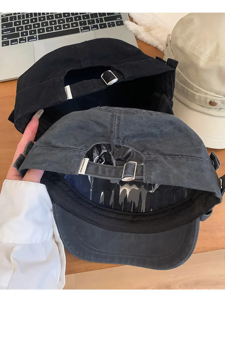 Women Distressed Rivet Cap Face Slimming Casual Hat — feature 5