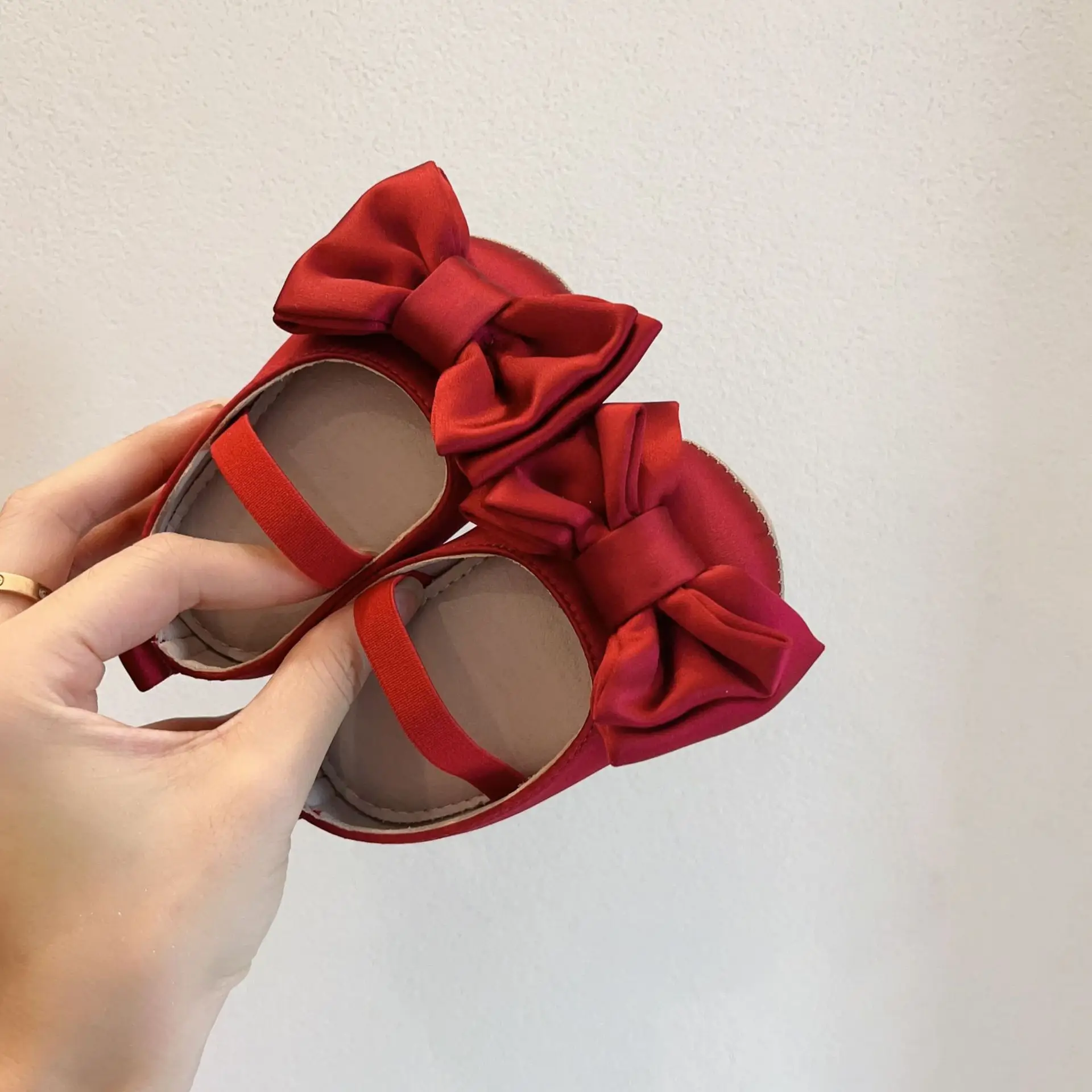 Red Bow Toddler Shoes 6-18M Soft Sole Non-Slip — feature 3