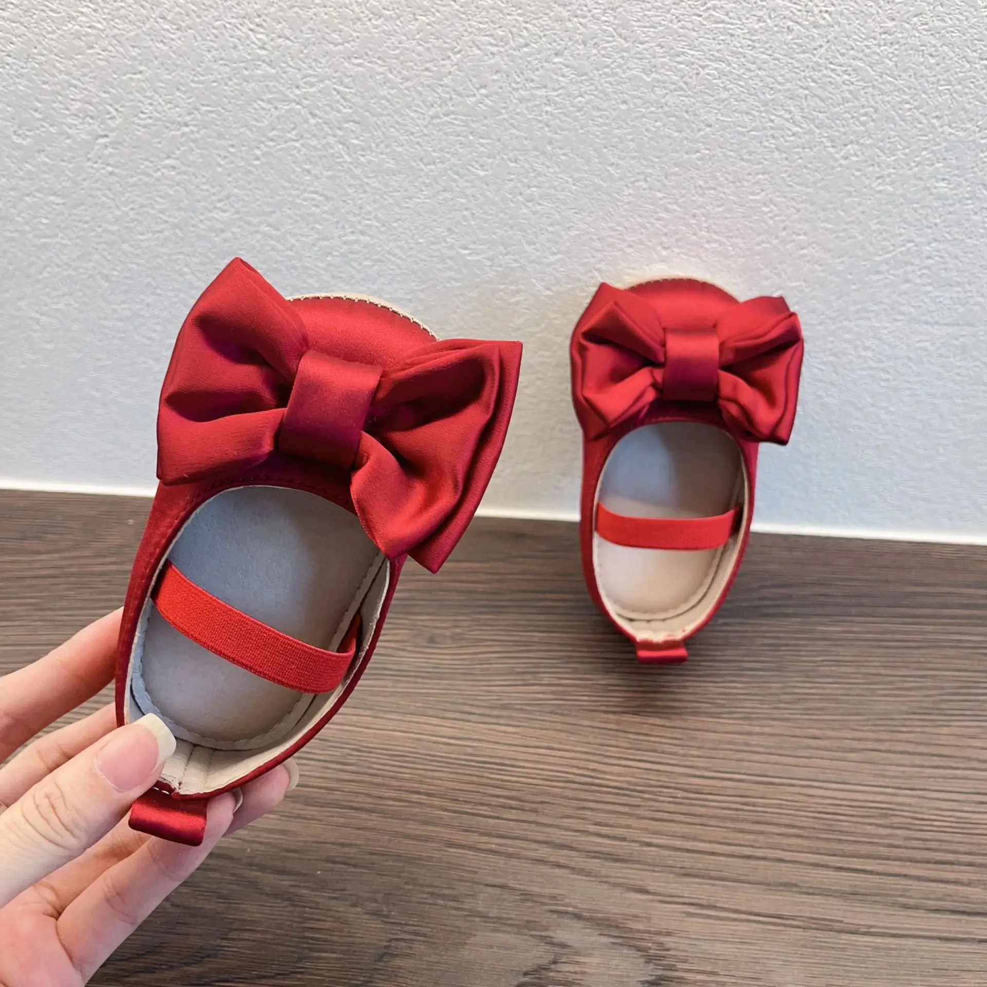 Red Bow Toddler Shoes 6-18M Soft Sole Non-Slip — feature 9