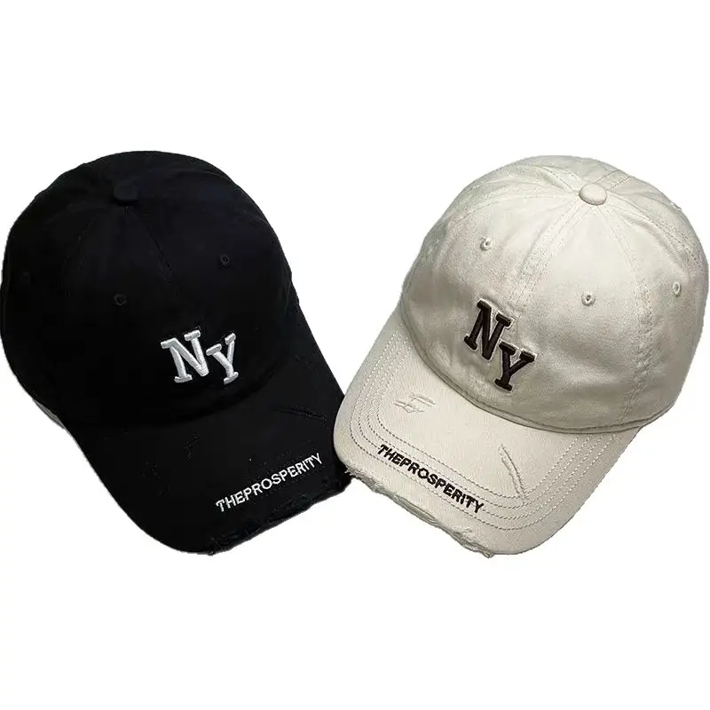 Women Navy Blue Embroidered Peaked Cap with Metal Buckle - Image 11