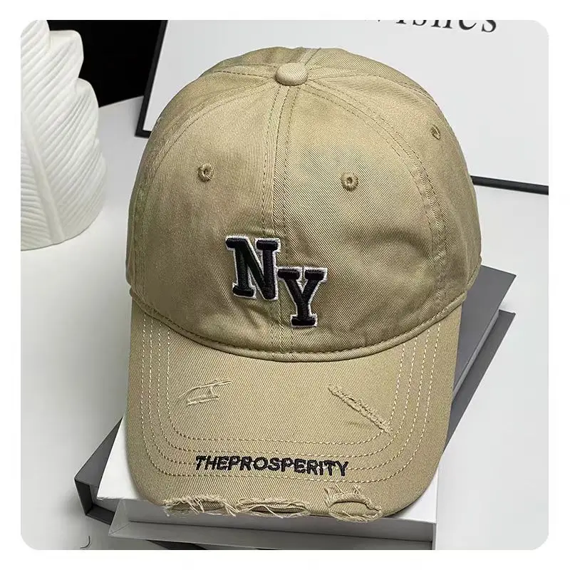 Women Navy Blue Embroidered Peaked Cap with Metal Buckle — feature 7