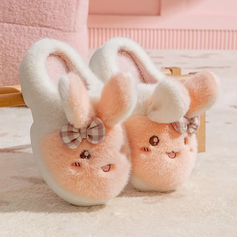 Cute Cartoon Cat Cotton Slippers for Women Autumn and Winter Indoor Home Thick-Soled Non-Slip Fleece-Lined Warm Plush Cotton Slippers - Image 5