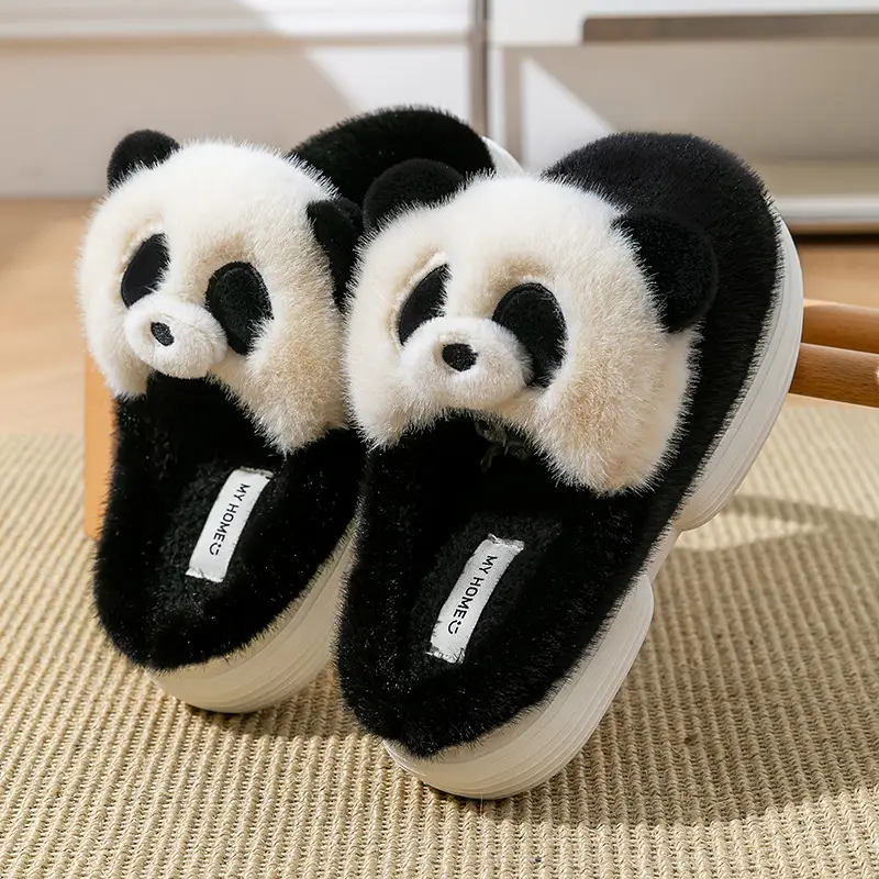 Cute Cartoon Cat Cotton Slippers for Women Autumn and Winter Indoor Home Thick-Soled Non-Slip Fleece-Lined Warm Plush Cotton Slippers - Image 8