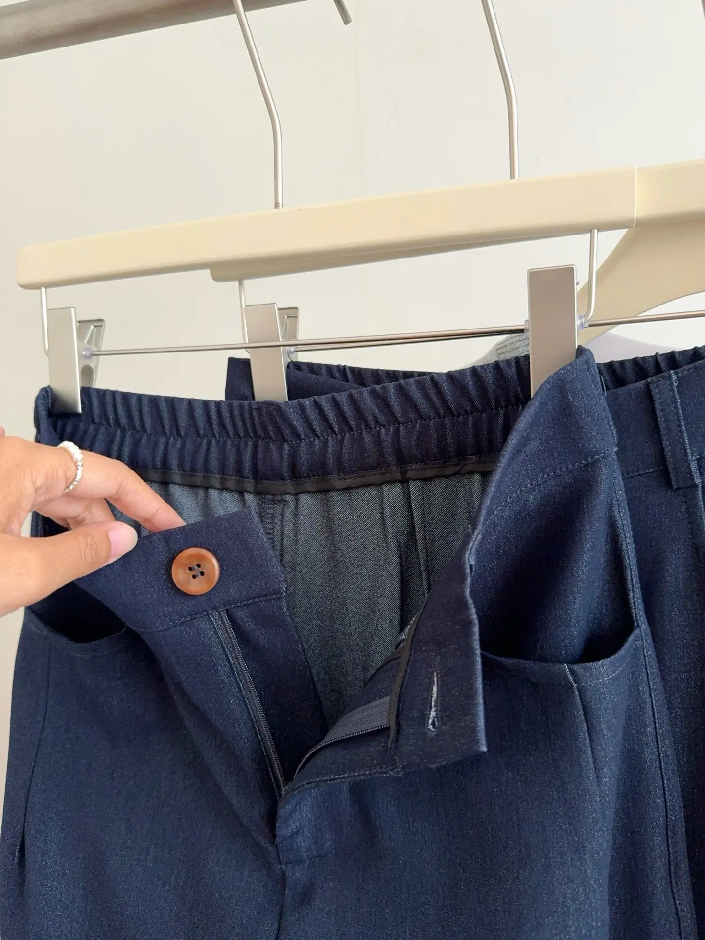Dark Blue Wide Leg Pants for Women Casual Commute — feature 16