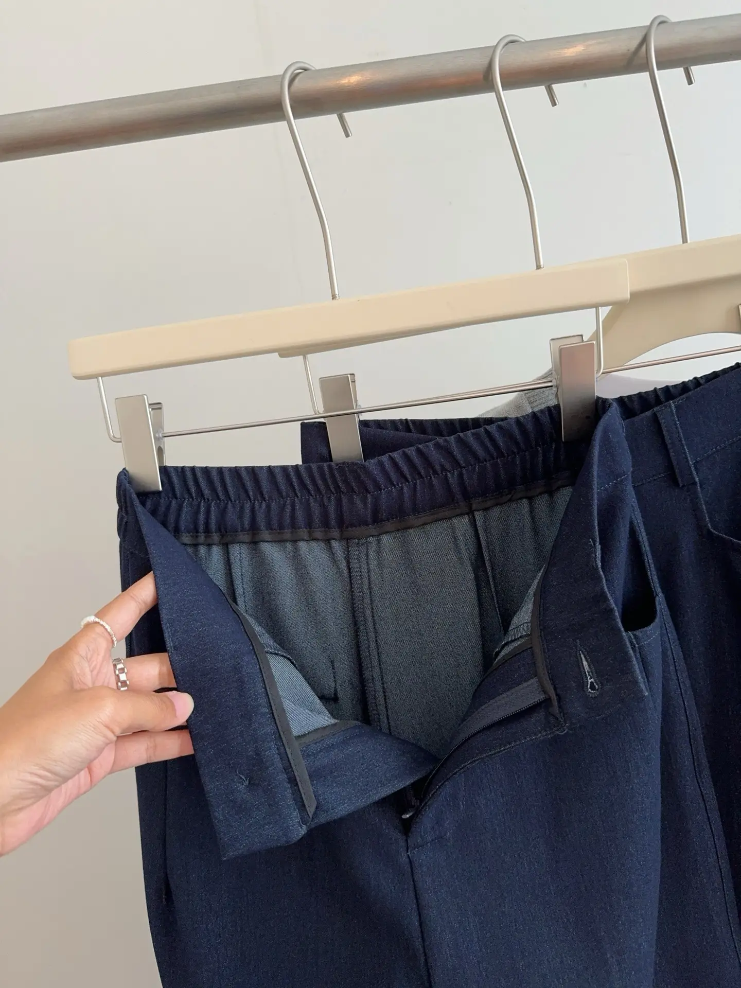 Dark Blue Wide Leg Pants for Women Casual Commute — feature 21