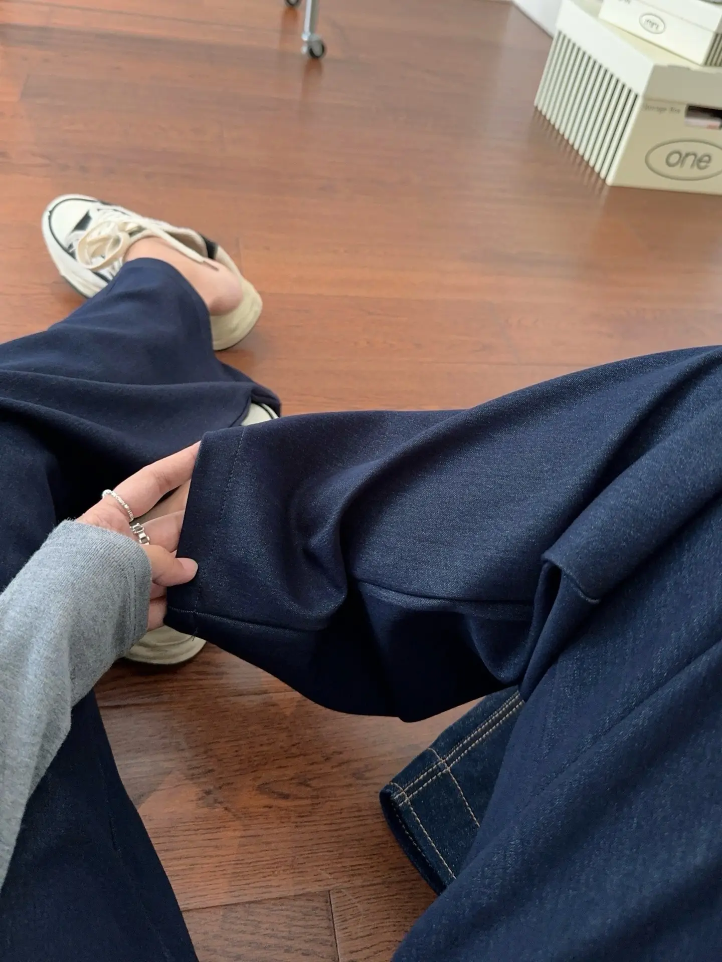 Dark Blue Wide Leg Pants for Women Casual Commute — feature 6