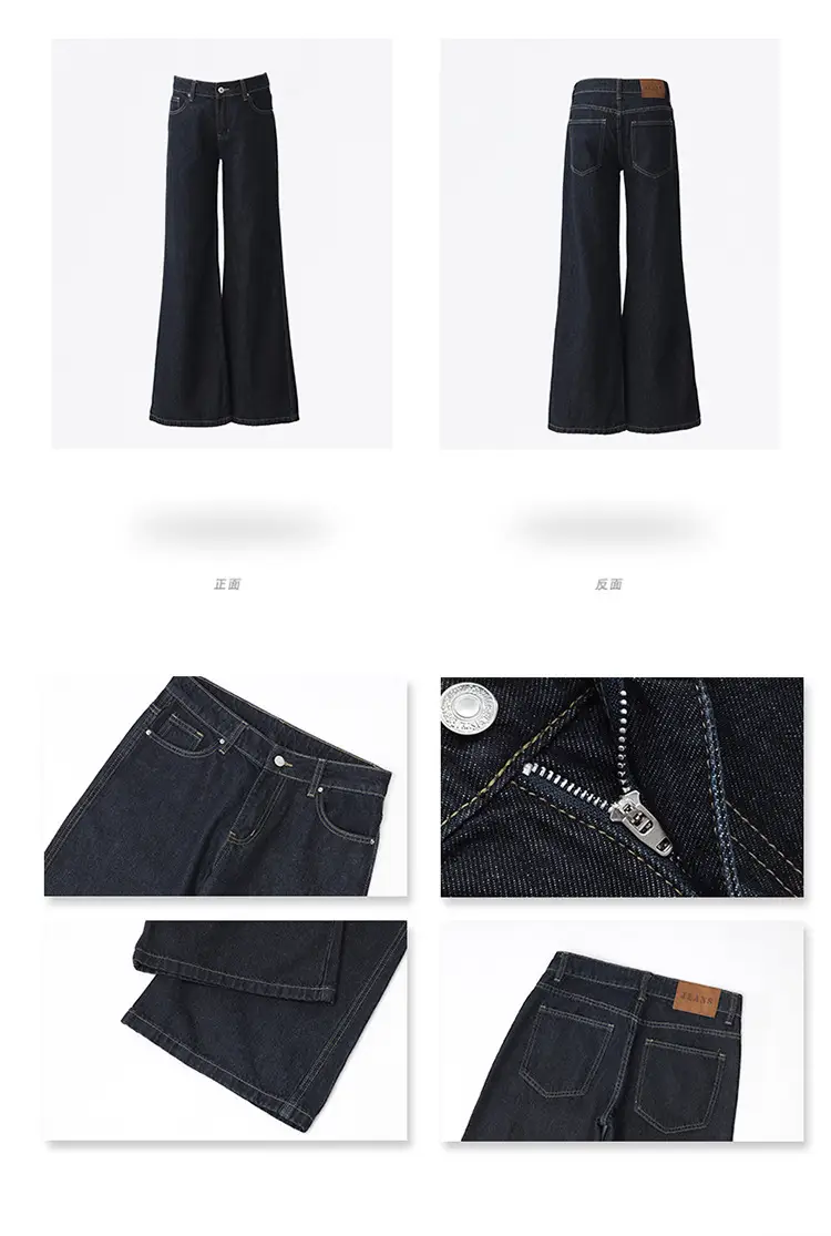 Women Plaid Crop Pants Set Dark Blue Wide Leg — feature 5