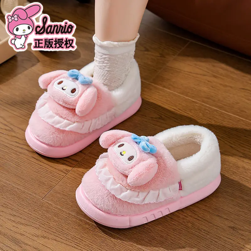 2025 Sanrio Kuromi Winter Cotton Slippers Women Blue White - Image 11