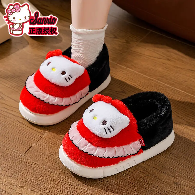 2025 Sanrio Kuromi Winter Cotton Slippers Women Blue White - Image 13