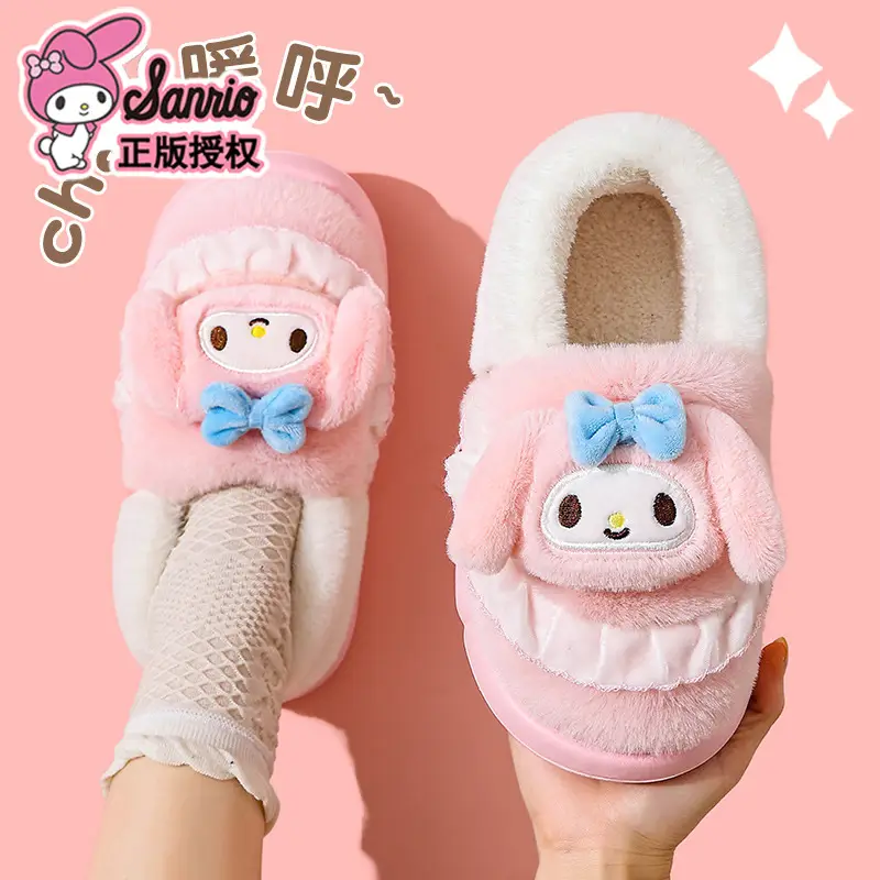 2025 Sanrio Kuromi Winter Cotton Slippers Women Blue White - Image 2