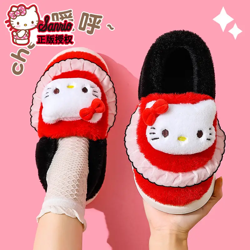 2025 Sanrio Kuromi Winter Cotton Slippers Women Blue White - Image 4