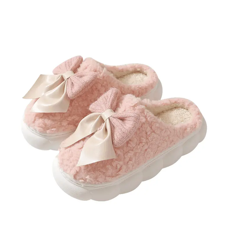 Thick-Soled Cotton Slippers for Women 2025 New Autumn and Winter Home Indoor Non-Slip Anti-Odor Warm Confinement Furry Slippers