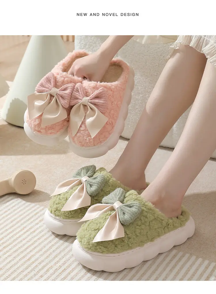 Thick-Soled Cotton Slippers for Women 2025 New Autumn and Winter Home Indoor Non-Slip Anti-Odor Warm Confinement Furry Slippers — feature 13