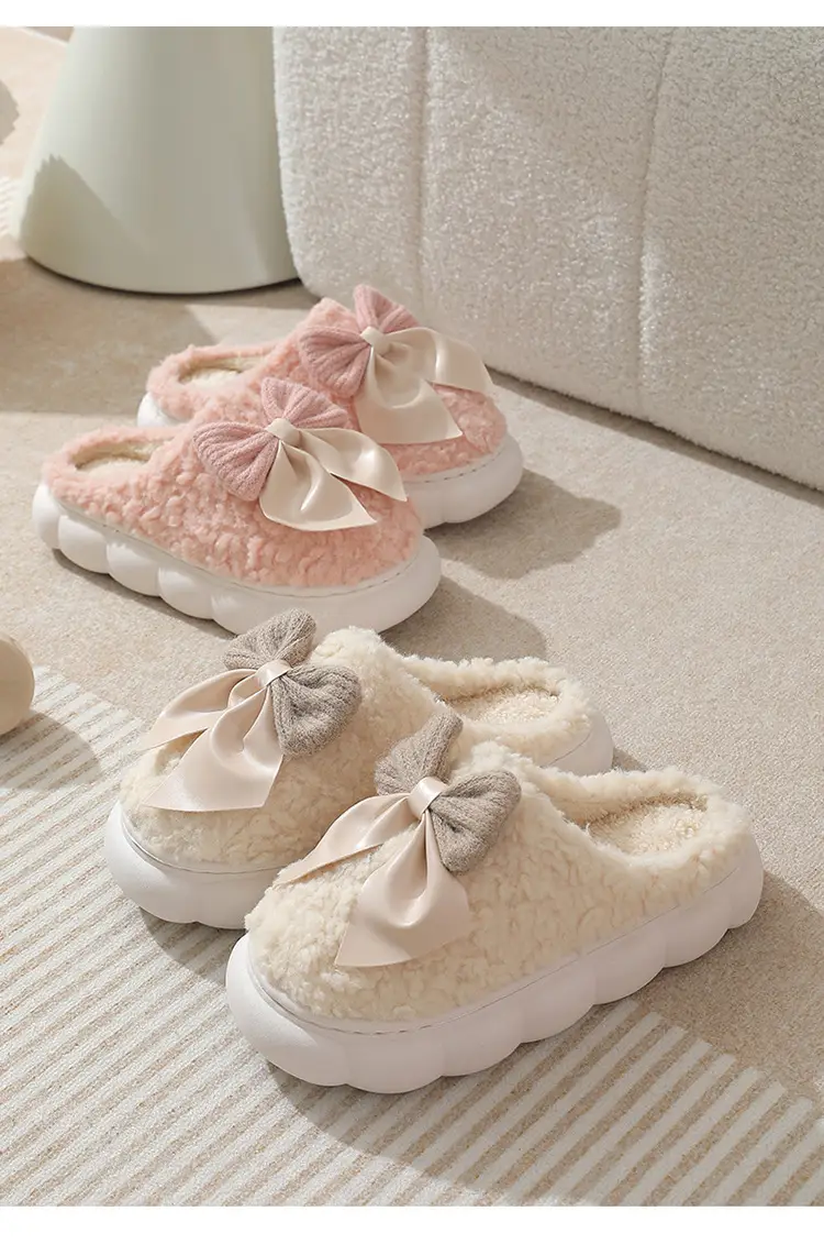 Thick-Soled Cotton Slippers for Women 2025 New Autumn and Winter Home Indoor Non-Slip Anti-Odor Warm Confinement Furry Slippers — feature 15