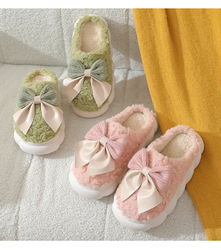 Thick-Soled Cotton Slippers for Women 2025 New Autumn and Winter Home Indoor Non-Slip Anti-Odor Warm Confinement Furry Slippers — feature 17