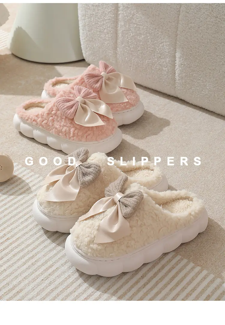 Thick-Soled Cotton Slippers for Women 2025 New Autumn and Winter Home Indoor Non-Slip Anti-Odor Warm Confinement Furry Slippers — feature 3