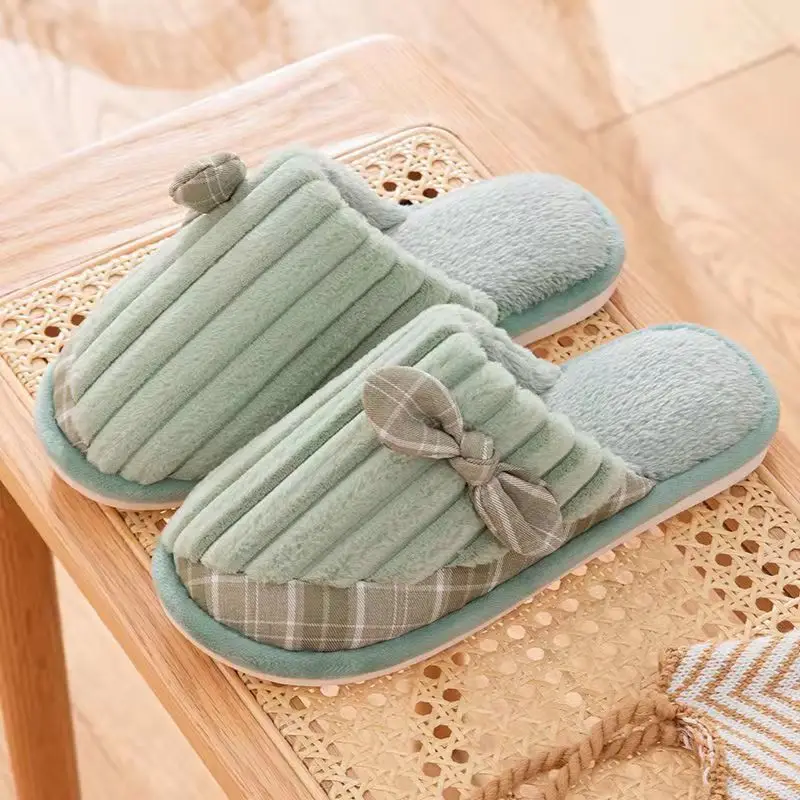 Thick-Soled Cotton Slippers for Women 2025 New Autumn and Winter Home Indoor Non-Slip Anti-Odor Warm Confinement Furry Slippers