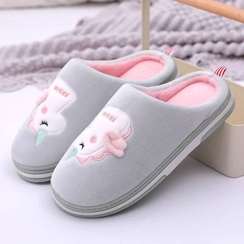 Thick-Soled Cotton Slippers for Women 2025 New Autumn and Winter Home Indoor Non-Slip Anti-Odor Warm Confinement Furry Slippers