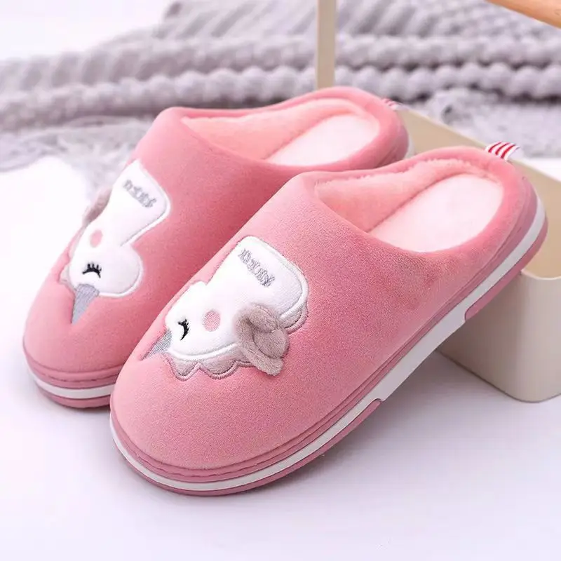 Thick-Soled Cotton Slippers for Women 2025 New Autumn and Winter Home Indoor Non-Slip Anti-Odor Warm Confinement Furry Slippers