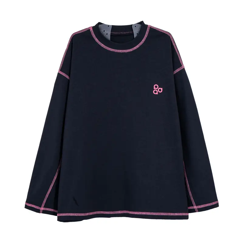 Boys Long Sleeve Sweatshirt Navy Red Floral Print - Image 8