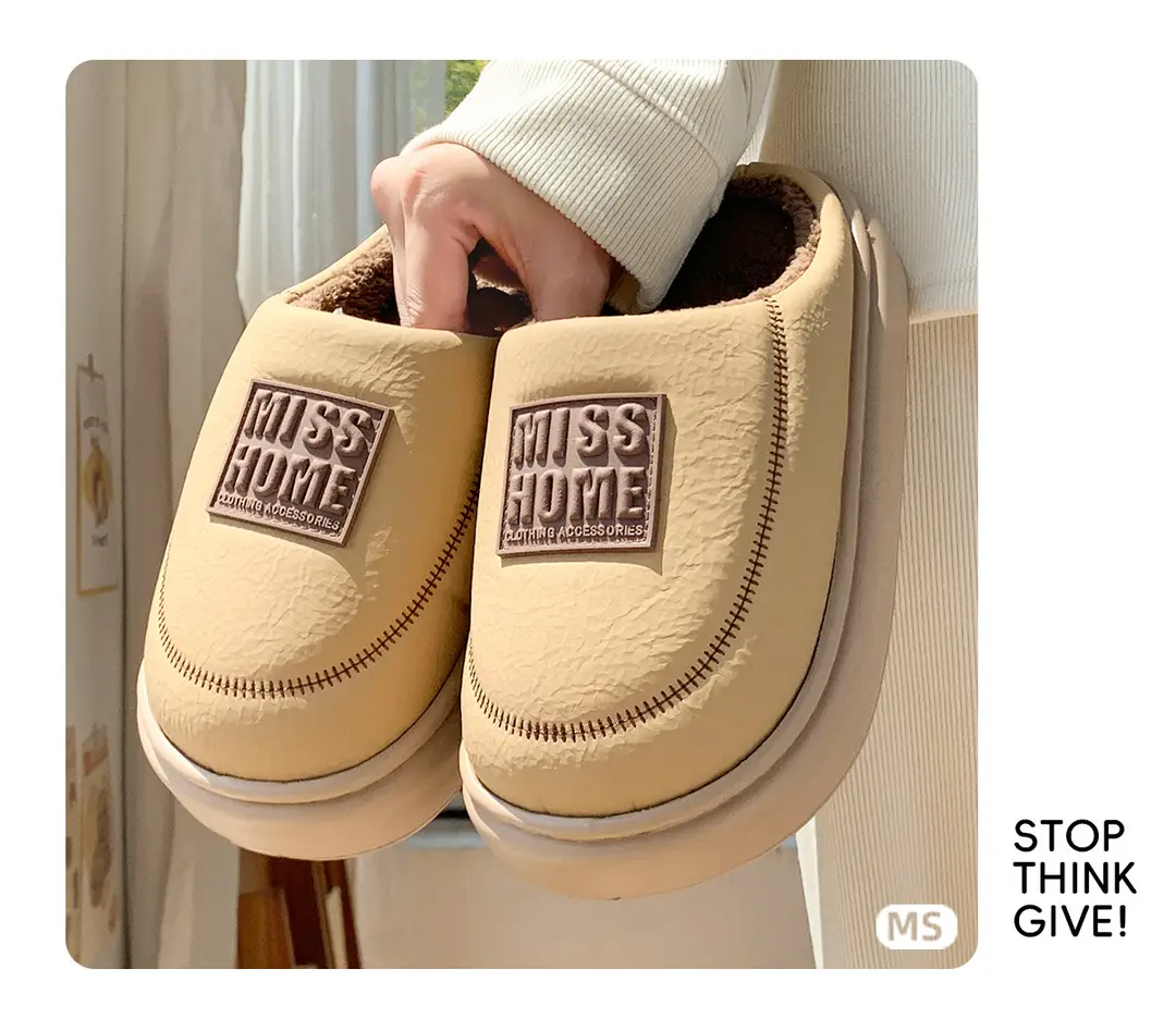 Cotton Slippers for Women Winter New Warm Casual Non-Slip Cross-Border Couple Thick Plush Comfortable Winter Slippers — feature 8