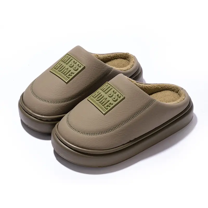 Cotton Slippers for Women Winter New Warm Casual Non-Slip Cross-Border Couple Thick Plush Comfortable Winter Slippers - Image 3