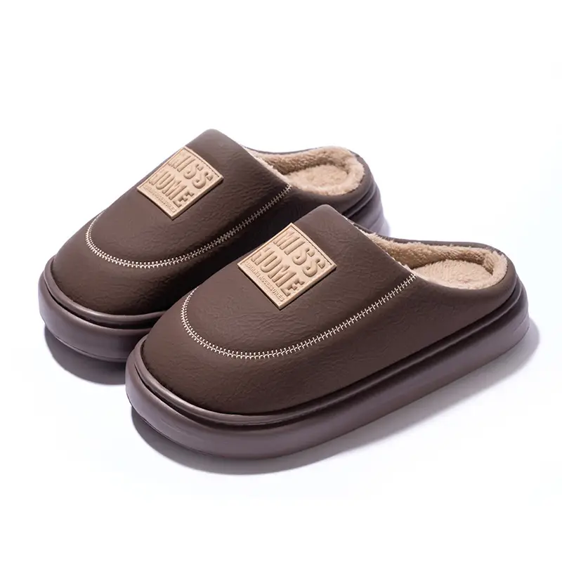 Cotton Slippers for Women Winter New Warm Casual Non-Slip Cross-Border Couple Thick Plush Comfortable Winter Slippers - Image 4