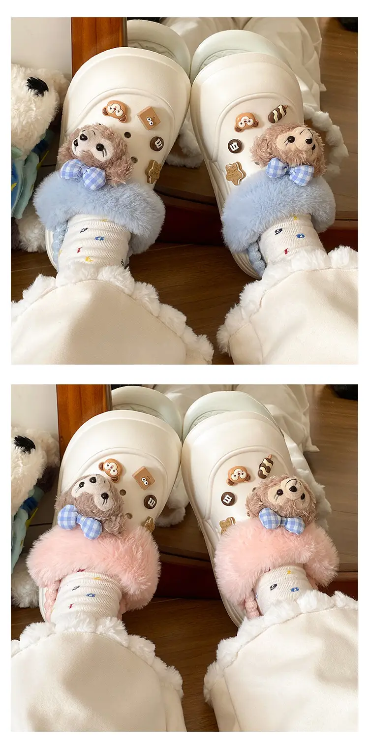 Cute Bear Design Winter Women's Soft Slippers — feature 11