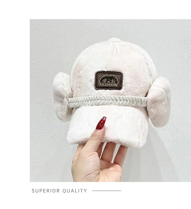 Winter Plush Duckbill Cap for Women with Earflaps — feature 10