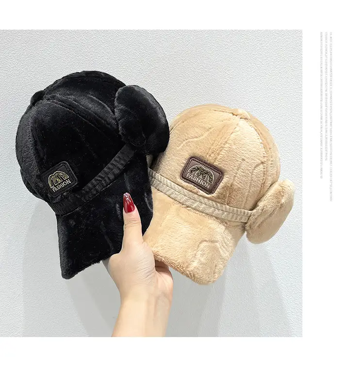 Winter Plush Duckbill Cap for Women with Earflaps — feature 11